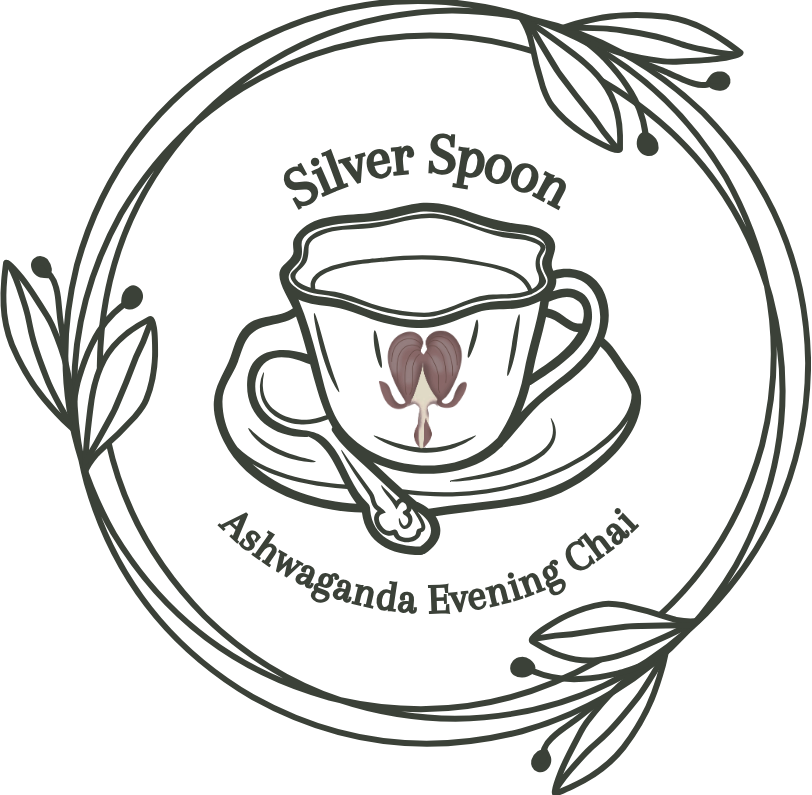 The Silver Spoon label for Ashwagandha Evening Chai